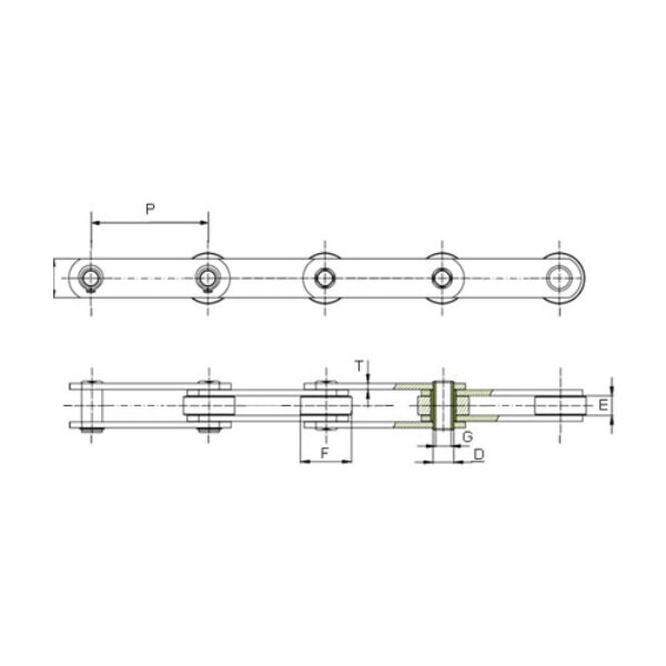 Hollow Pin Type Palm Oil Chain
